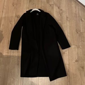 Black Zara peacoat